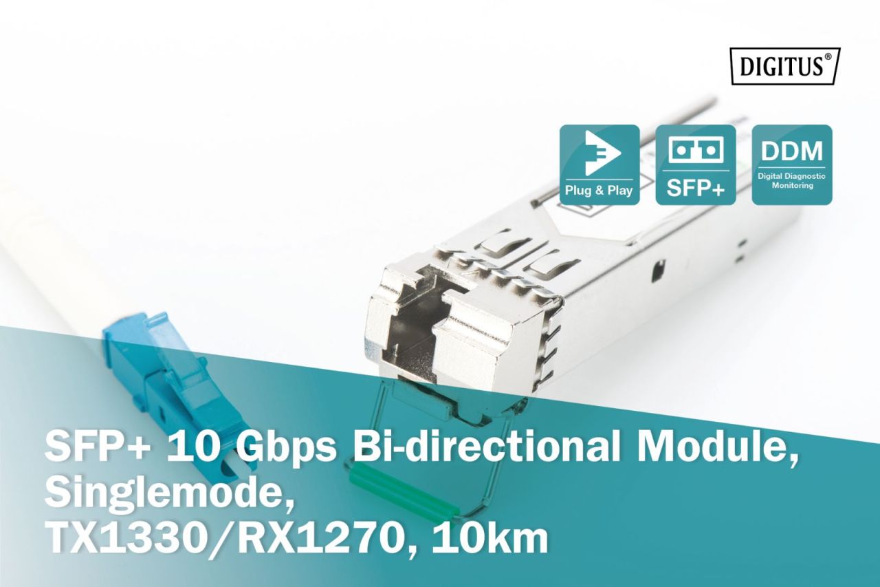 Digitus DN-81205 halózati adó-vevő modul Száloptikai 10000 Mbit/s SFP+