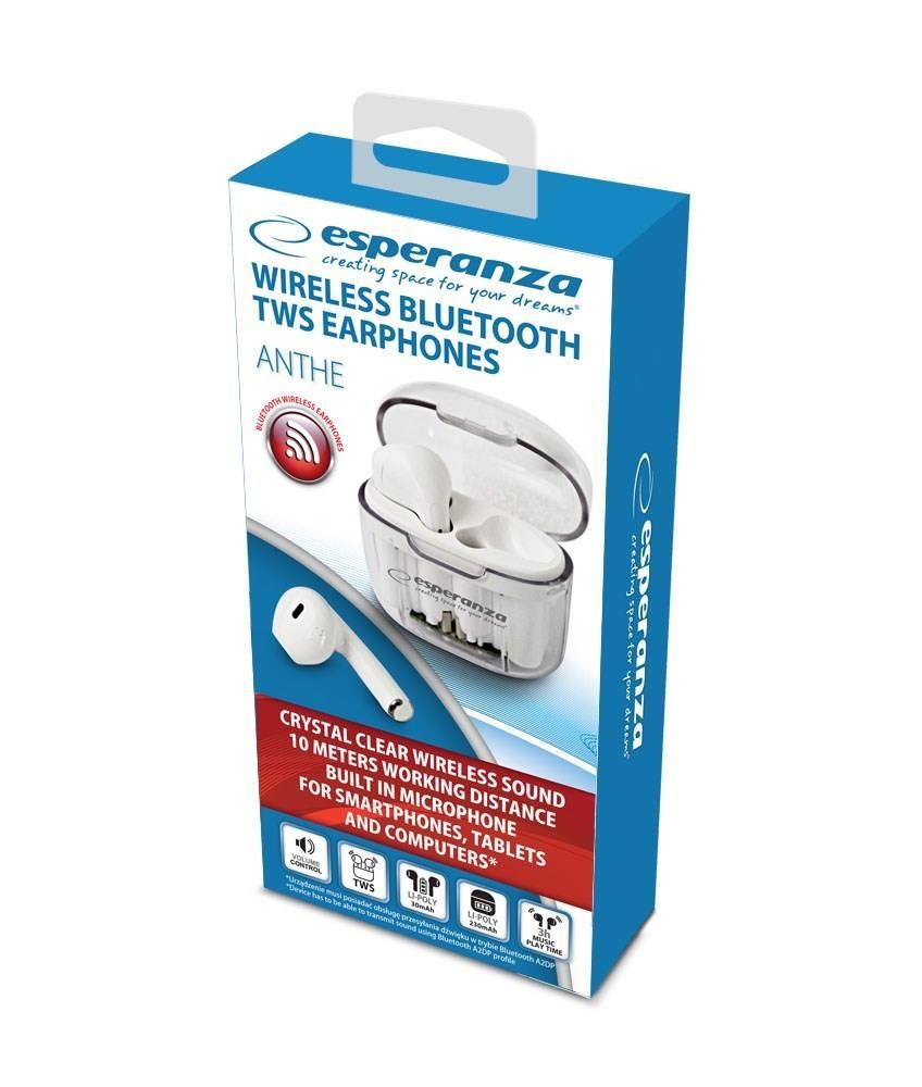 Esperanza EH237W Bluetooth Earphones White