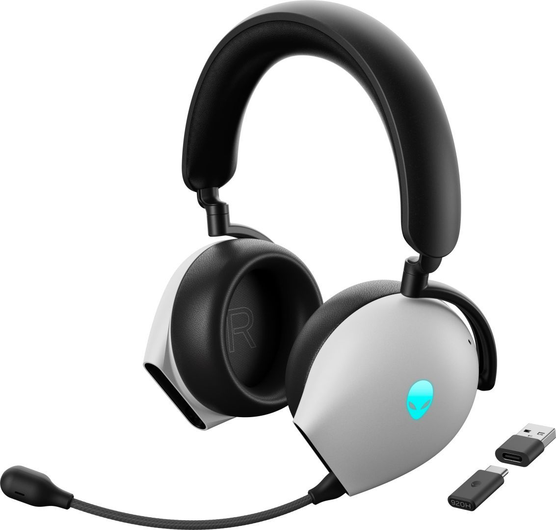 Dell AW920H Alienware Tri-Mode Wireless Bluetooth Gaming Headset Silver