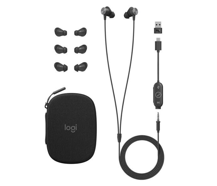 Logitech Zone Wired Earbuds Graphite