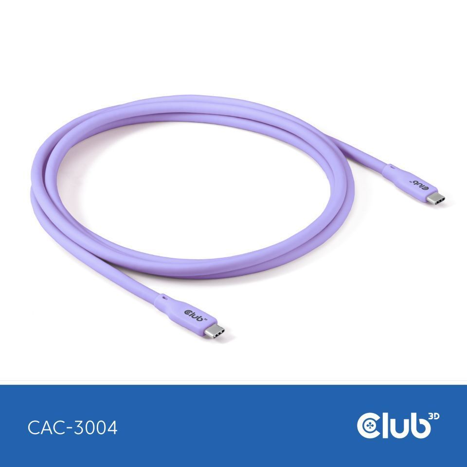 Club3D Lifestyle USB-C Cable 2m Puple