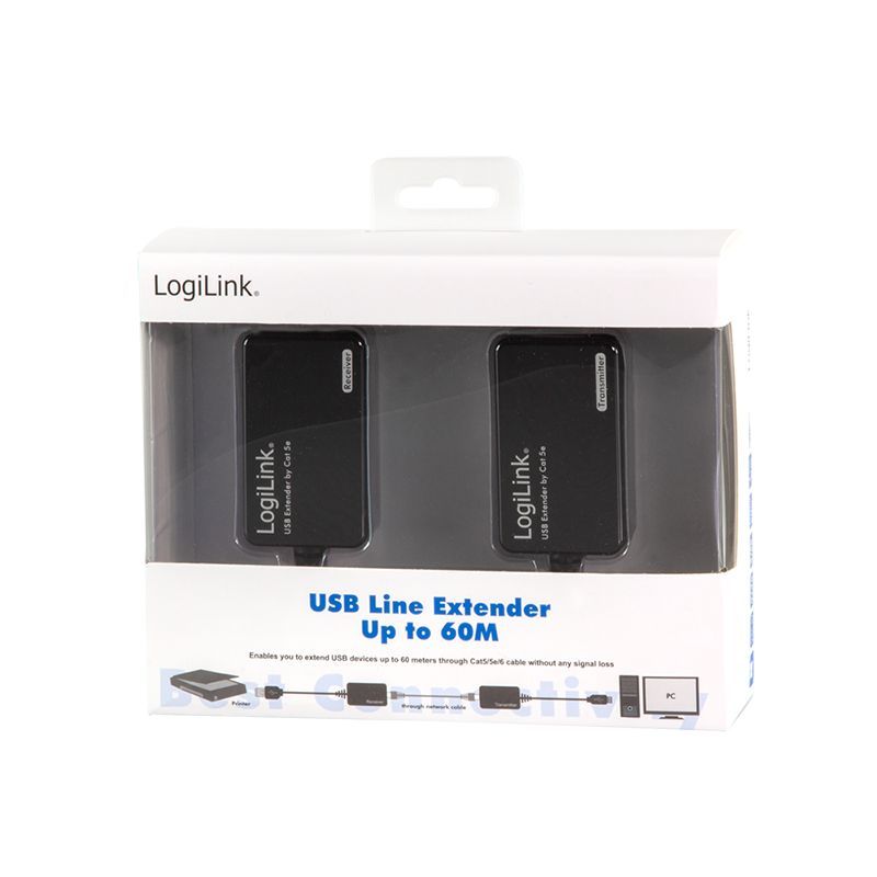 Logilink UA0021D USB2.0 Cat.5 Extender Black