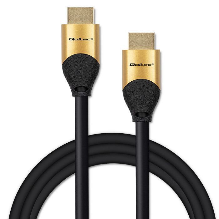 Qoltec HDMI to HDMI v2.1 Ultra High Speed 8K/60Hz Gold Cable 3m Black