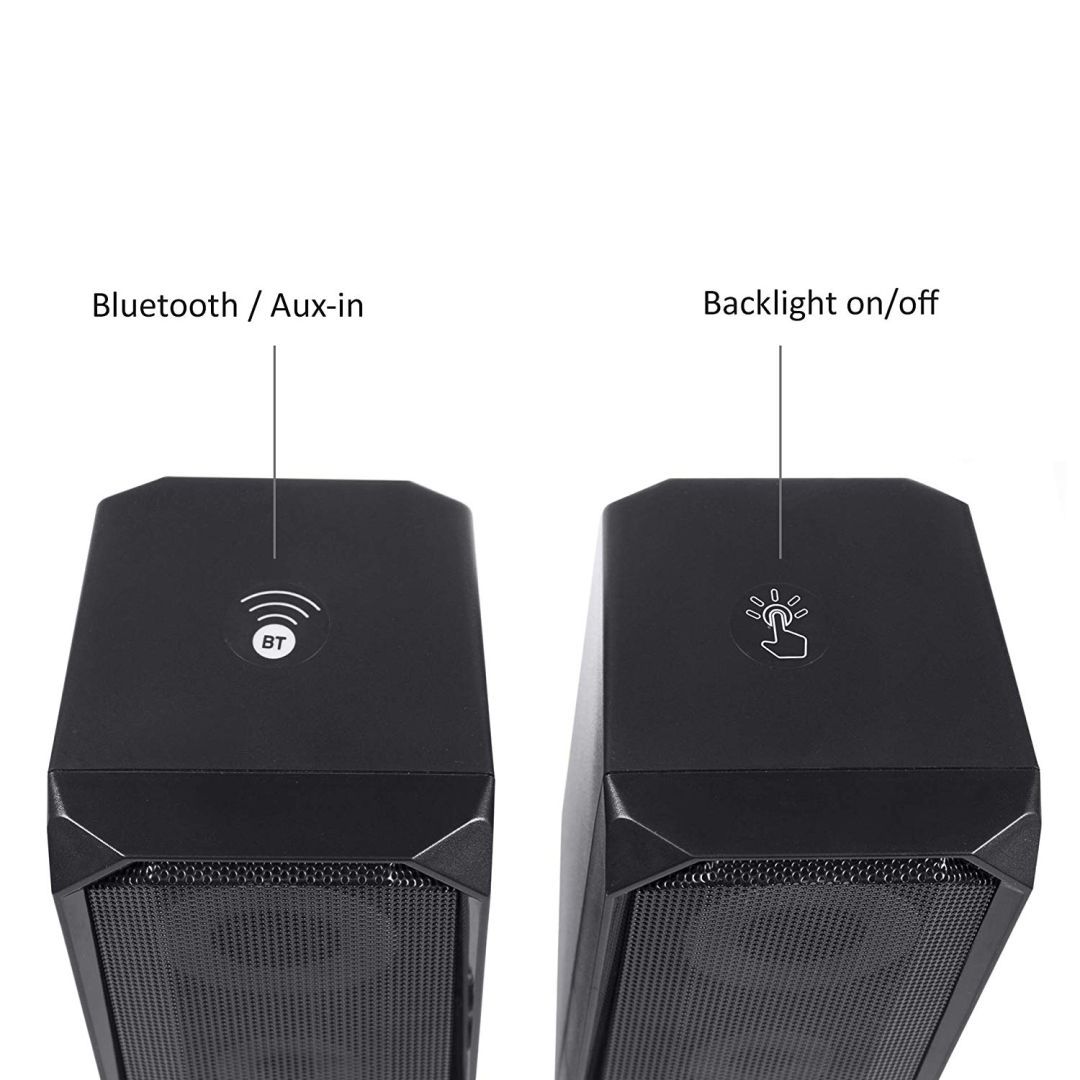 Audiocore AC845 Bluetooth Stereo Speakers Black