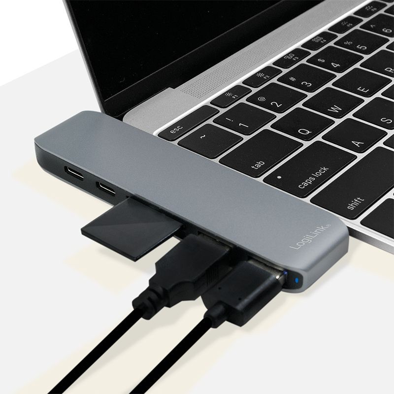 Logilink UA0302 USB-C 7-in-1 multifunctional hub with PD, aluminum alloy 100W