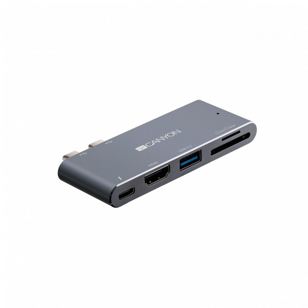 Canyon CNS-TDS05DG Thunderbolt 3 docking station 5-in-1 Dark Gray