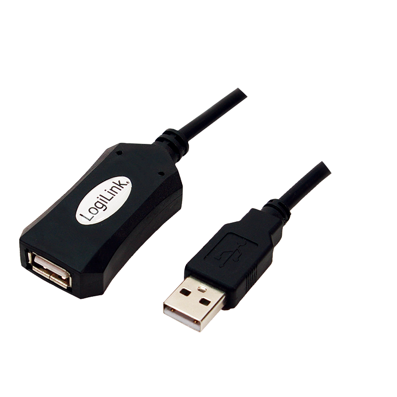 Logilink UA0001A USB 2.0 hoszabbító kábel 5m Black