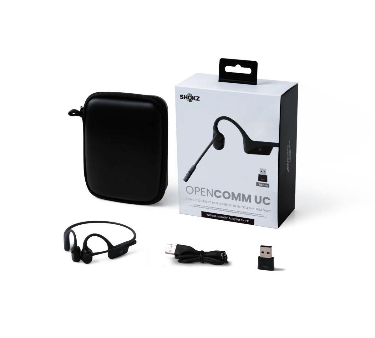 Shokz Opencomm UC USB-A Dongle / Bluetooth Headset Black