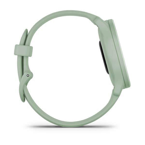 Garmin Vivomove Sport Cool Mint Case and Silicone Band with Silver Accents