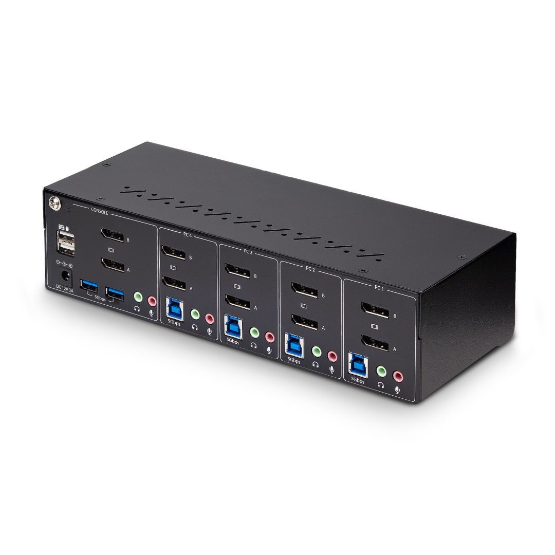 Startech 4-Port Dual-Monitor DisplayPort KVM Switch