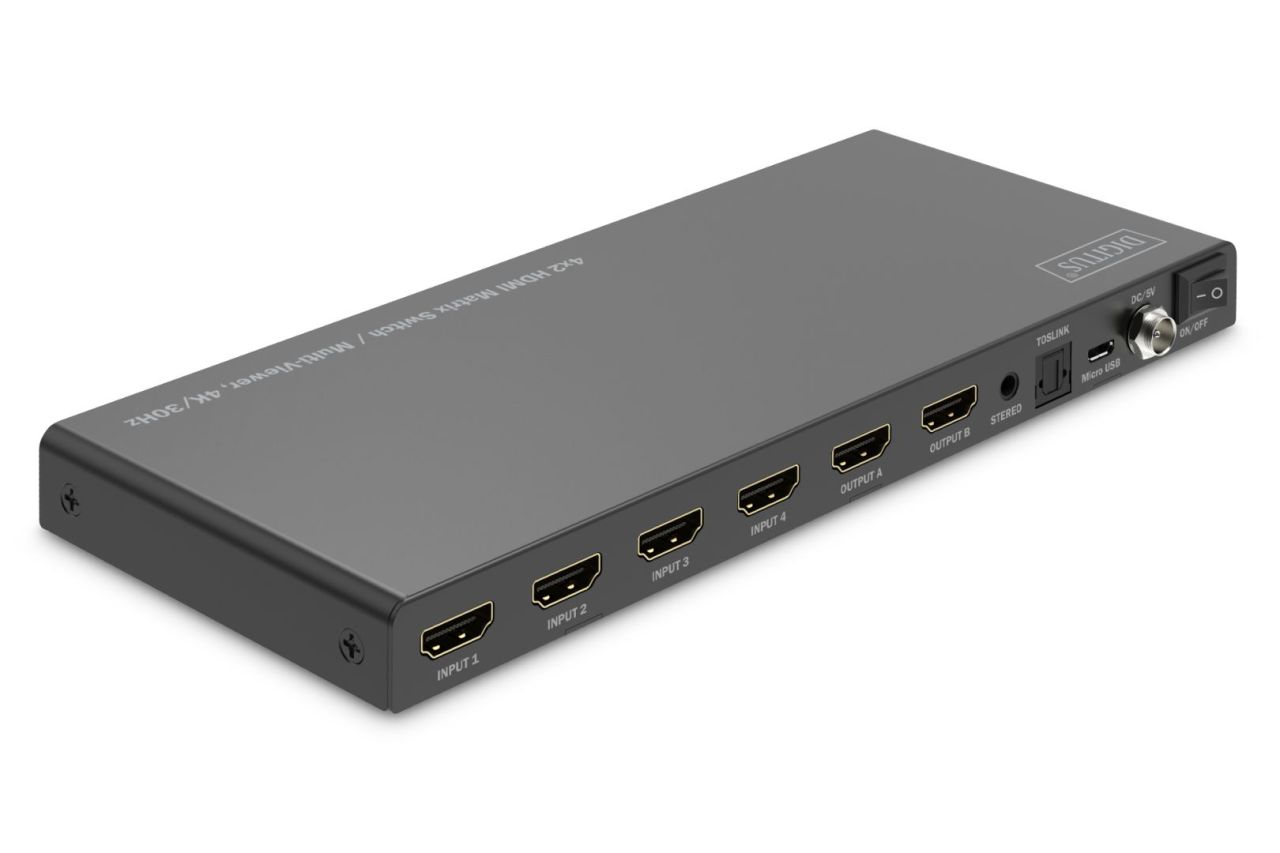 Digitus 4x2 HDMI Matrix Switch / Multi-Viewer 4K