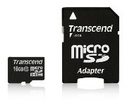 Transcend 16GB microSDHC Class 10 + adapterrel