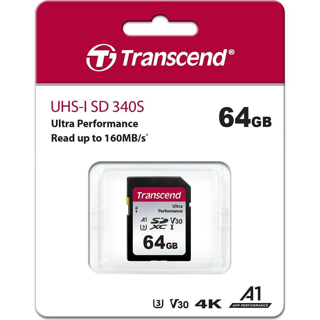 Transcend 64GB SDXC Ultra Performance Class 10 UHS-I V30 A2