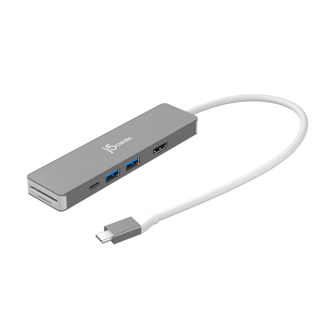 j5create JCD390-N 4K60 Elite USB-C Docking Station Silver