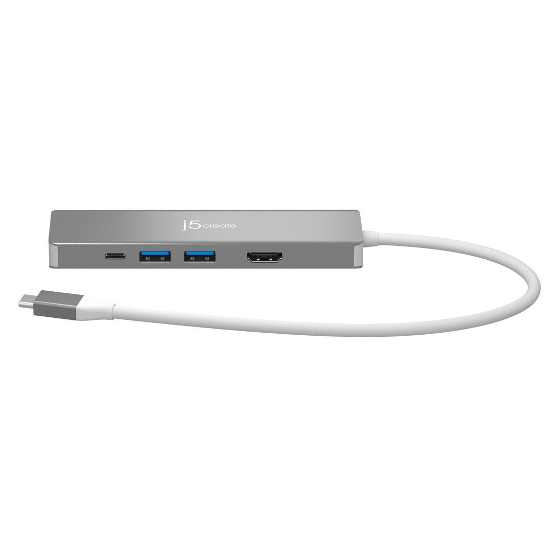 j5create JCD390-N 4K60 Elite USB-C Docking Station Silver