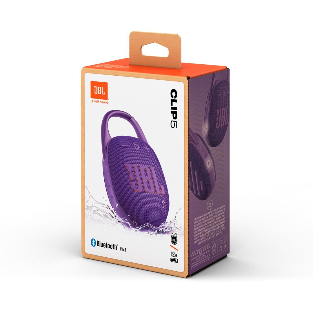 JBL Clip5 Bluetooth Ultra-portable Waterproof Speaker Purple