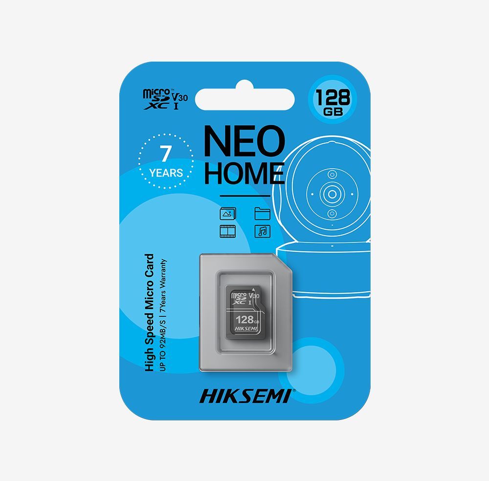 HikSEMI 128GB microSDXC Neo Home Class 10 UHS-I V30 adapter nélkül