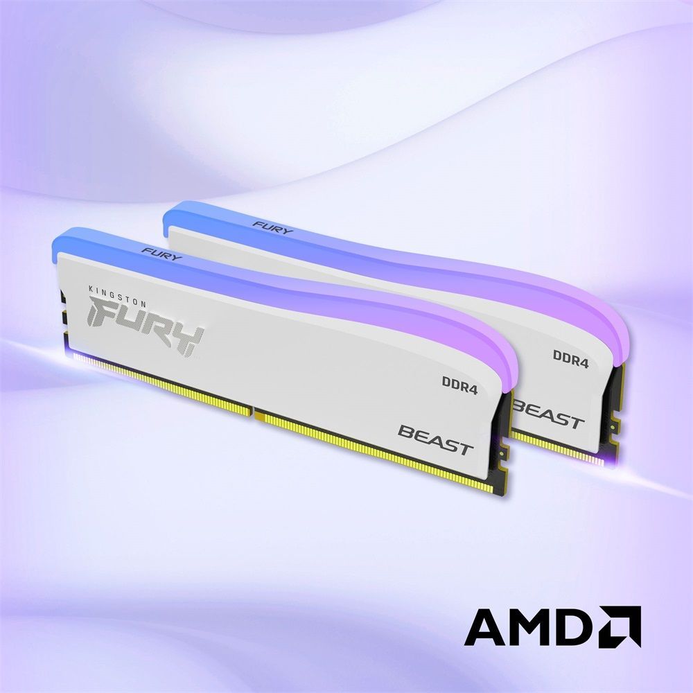 Kingston 32GB 3600MHz DDR4 Kit(2x16) Fury Beast RGB SE White