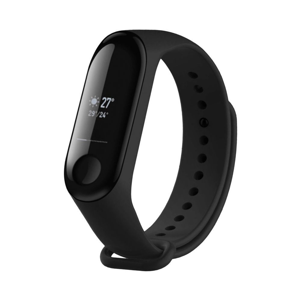 FIXED Sporty szilikon szíj Xiaomi Mi Band 3/4 okosórákhoz, fekete