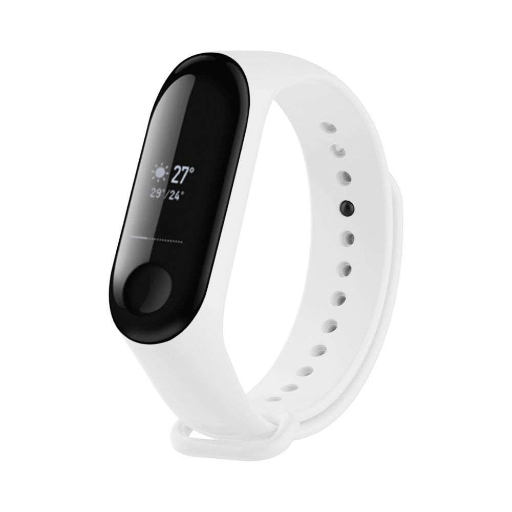 FIXED Sporty szilikon szíj Xiaomi Mi Band 3/4 okosórákhoz, fehér