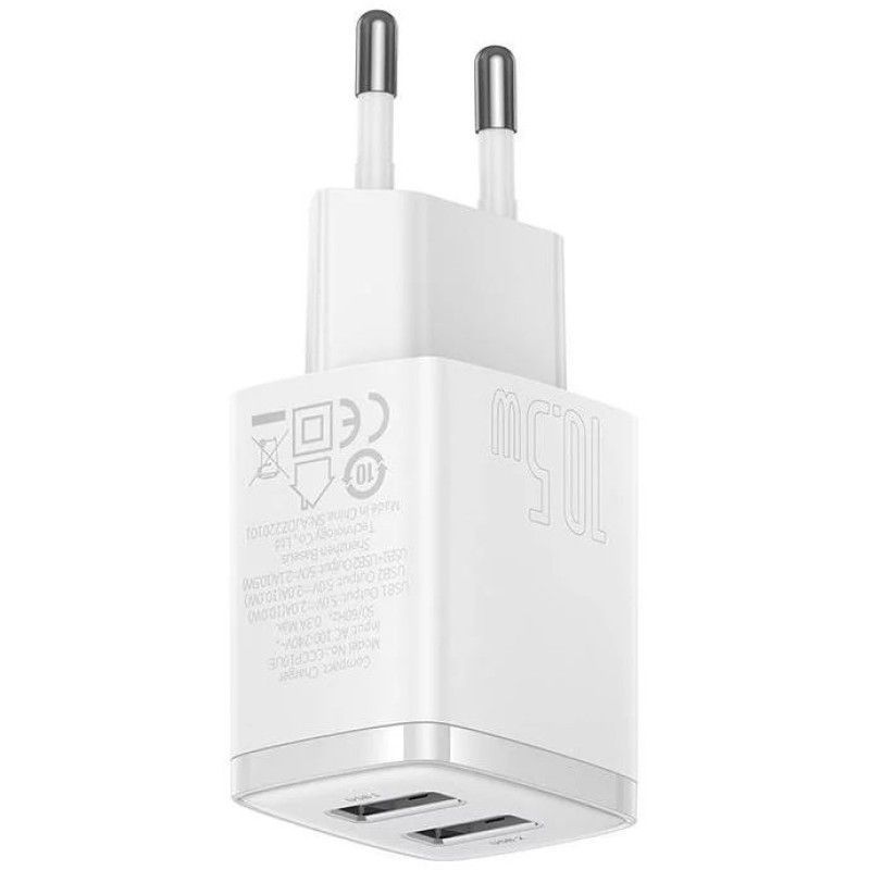 Baseus Compact töltő Quick Charger 10,5W White