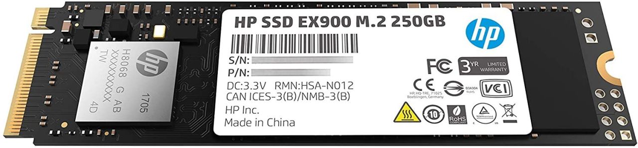 HP 250GB M.2 2280 NVMe EX900