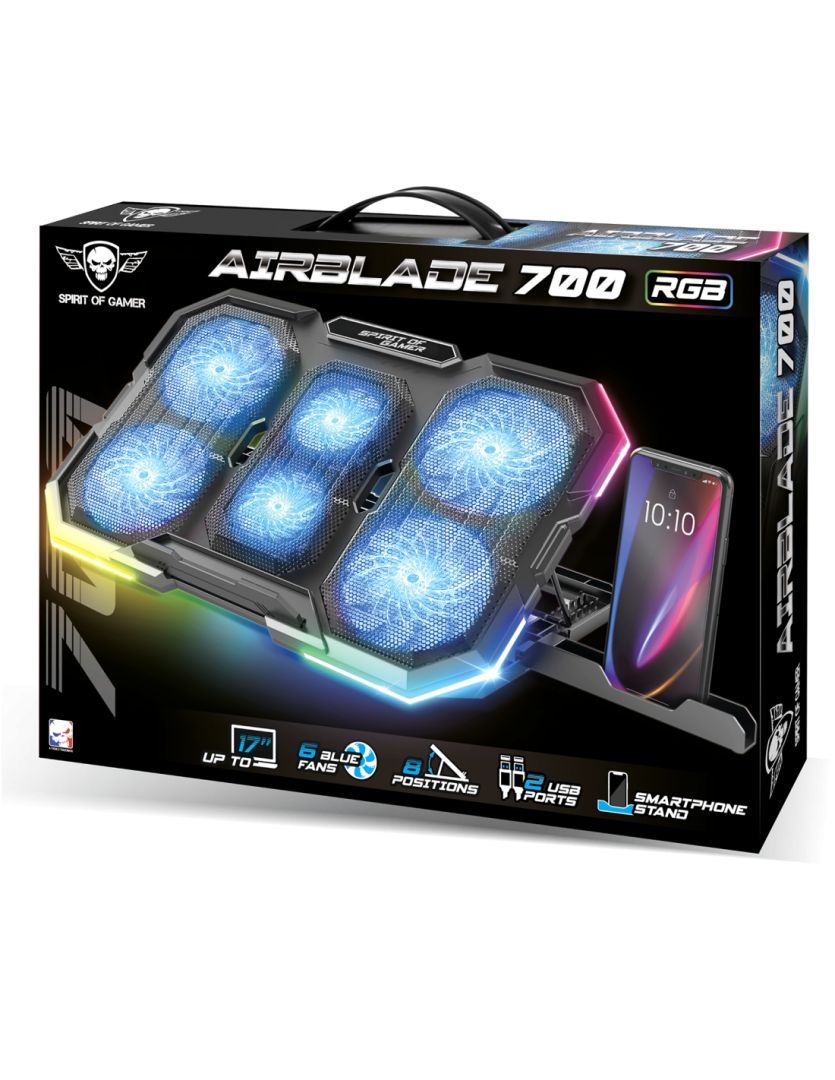 Spirit Of Gamer AirBlade 700 RGB Notebook Coler Black