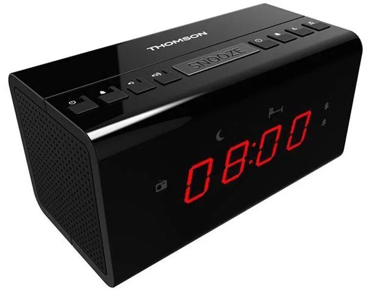 Thomson Alarm Clock Radio Single Alarm Black