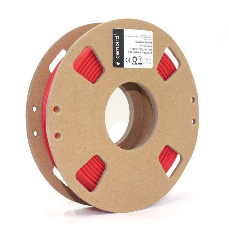 Gembird 3DP-PLA1.75GE-01-R Filament PLA Red 1,75mm 200g GEMMA printer spool