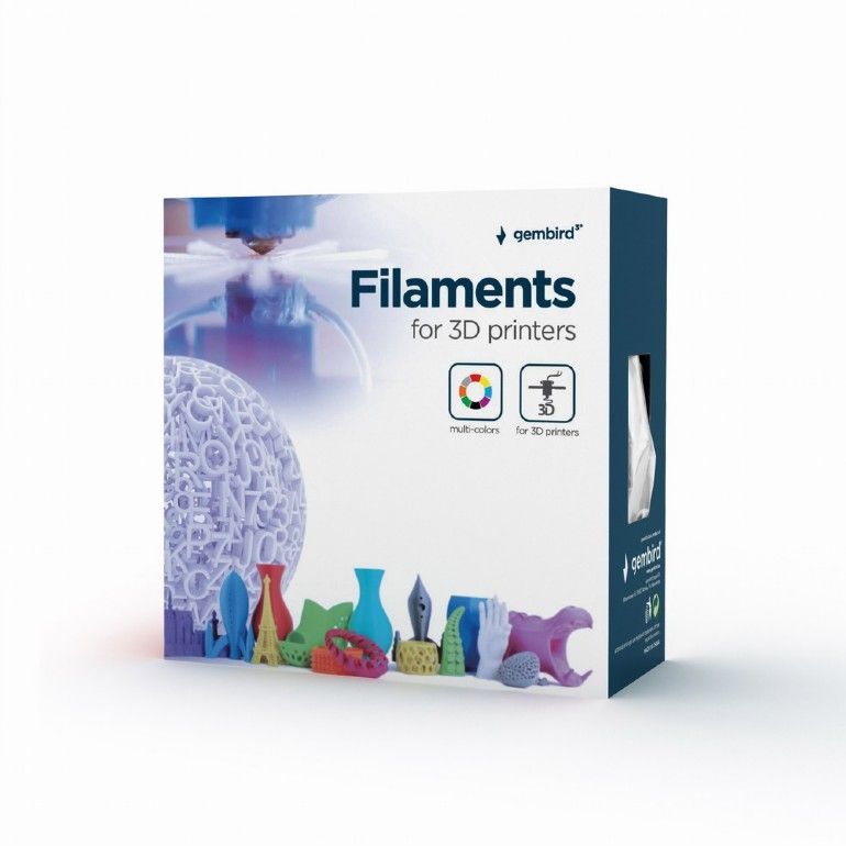 Gembird 3DP-ABS3-01-S ABS Filament Silver 3mm 1kg