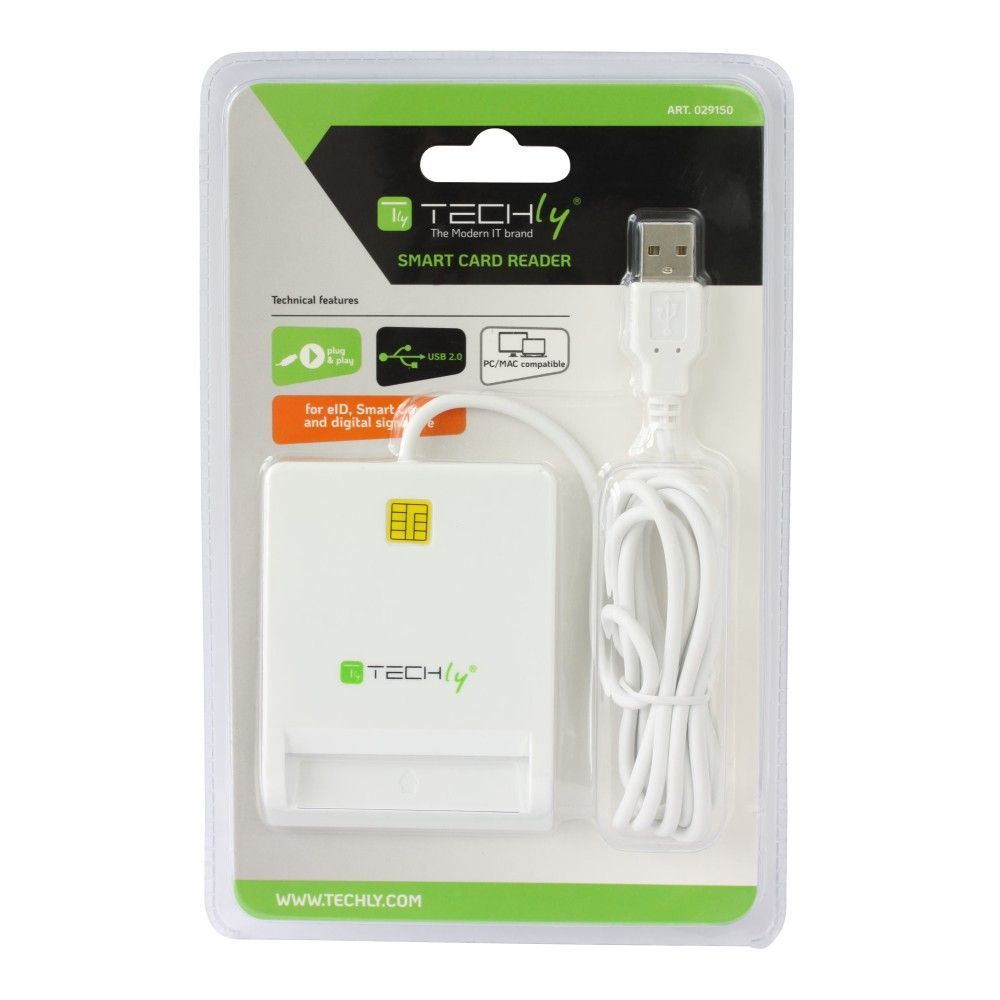 TECHLY Compact Smart Card Reader/Writer White