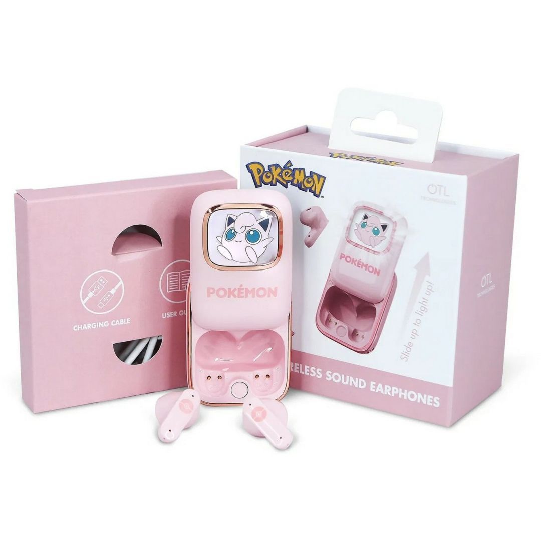 OTL Technologies Pokémon Jigglypuff Slide TWS Bluetooth Headset Pink