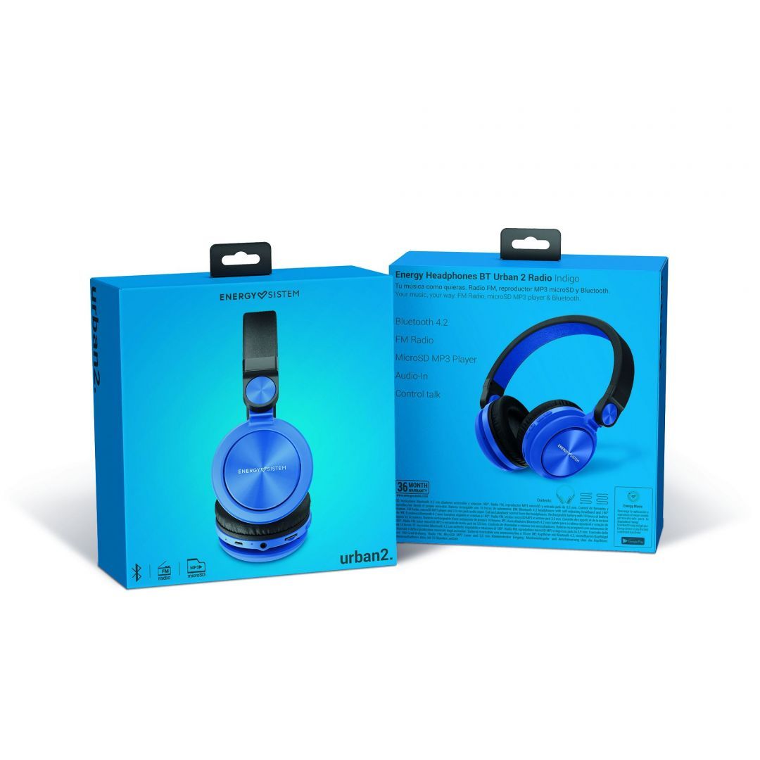 Energy Sistem Urban 2 Radio Bluetooth Headset Blue