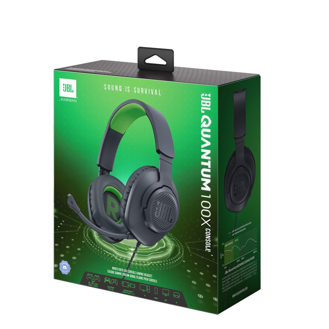 JBL Quantum 100X Gamer Headset Black/Green