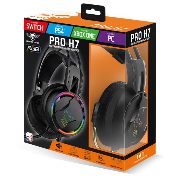 Spirit Of Gamer PRO-H7 Headset RGB Black