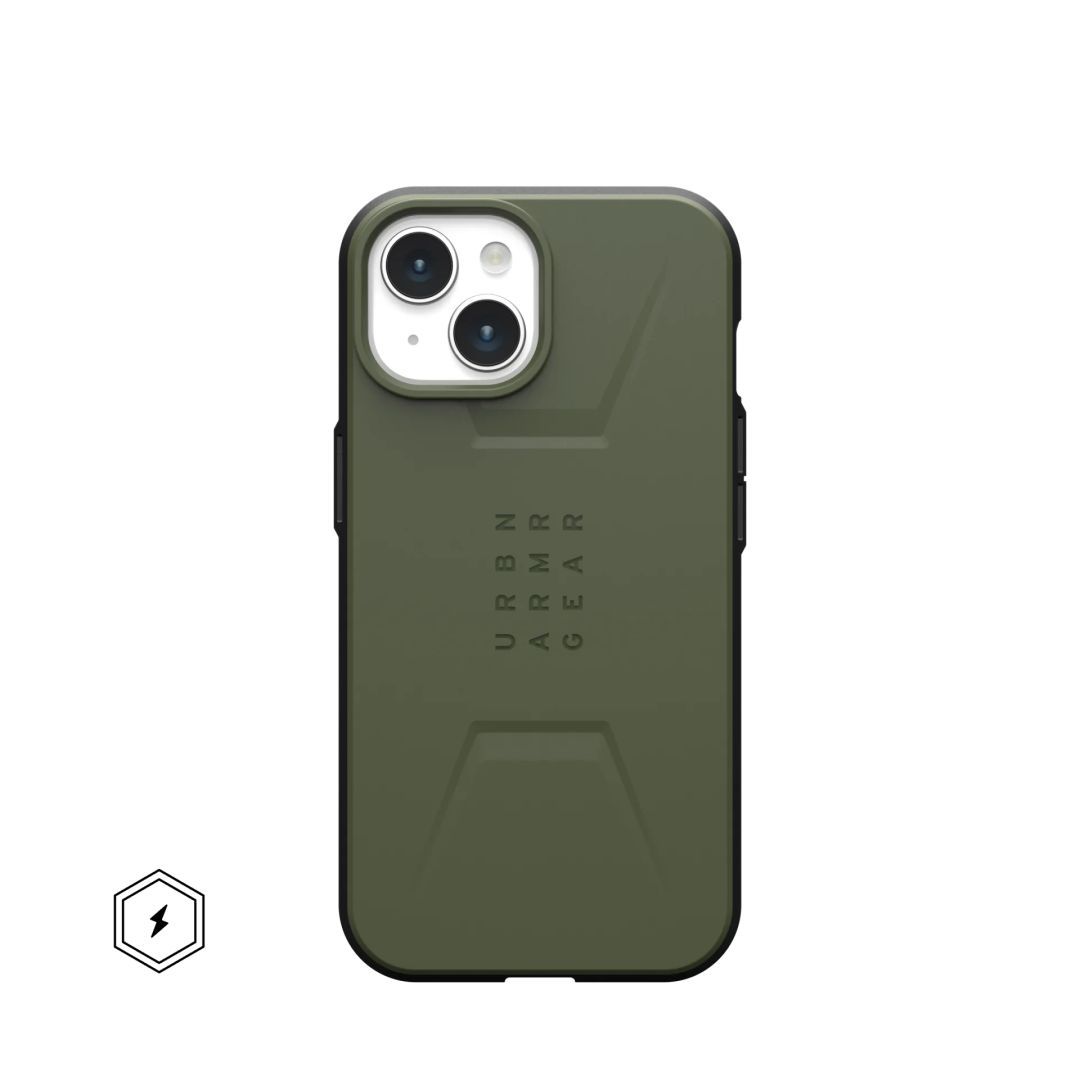 UAG Civilian case for MagSafe iPhone 15 Olive Drab