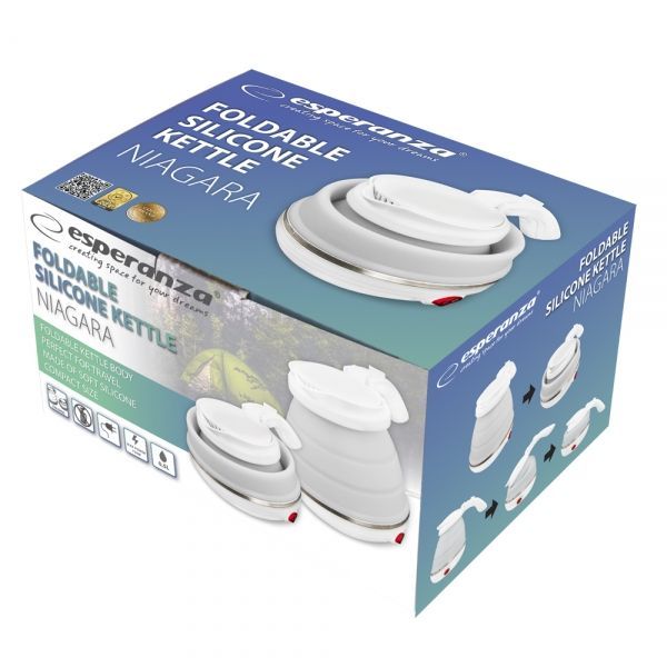 Esperanza EKK023 Electric Silicone Turistic kettle 0,5L White