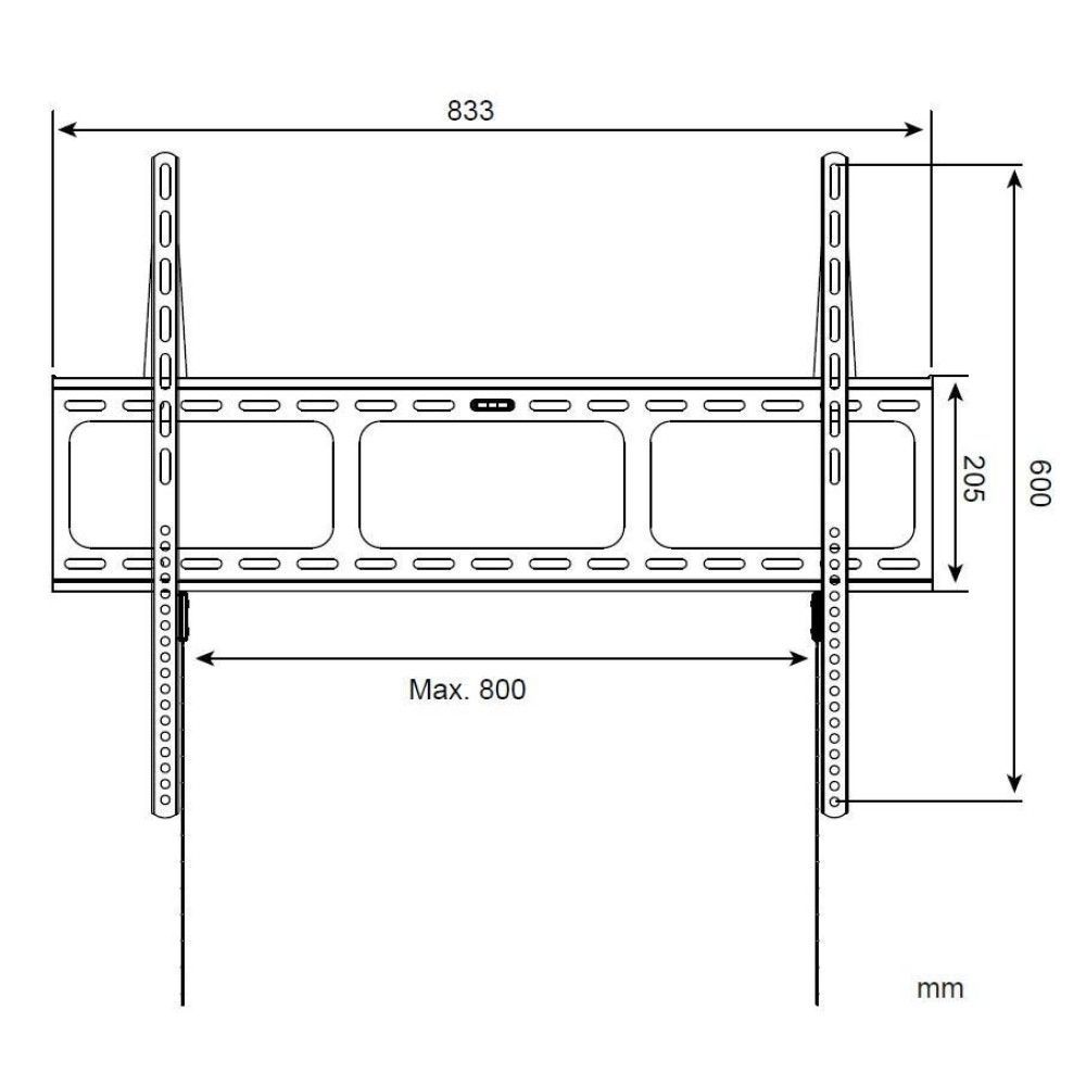 TECHLY Wall Mount 42"-80" Black