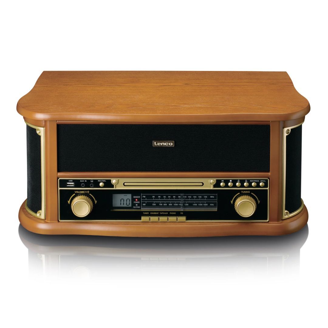 Lenco TCD-2551 Retro Turntable with Bluetooth Wood