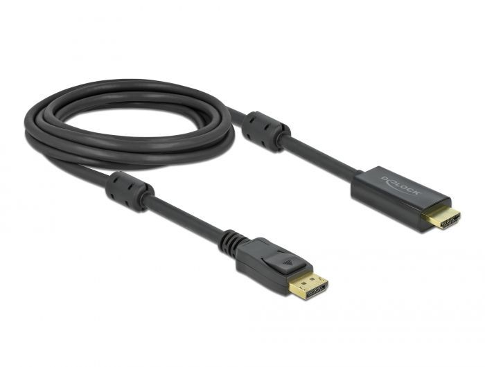 DeLock Active DisplayPort 1.2 to HDMI Cable 4K 60Hz 3m Black