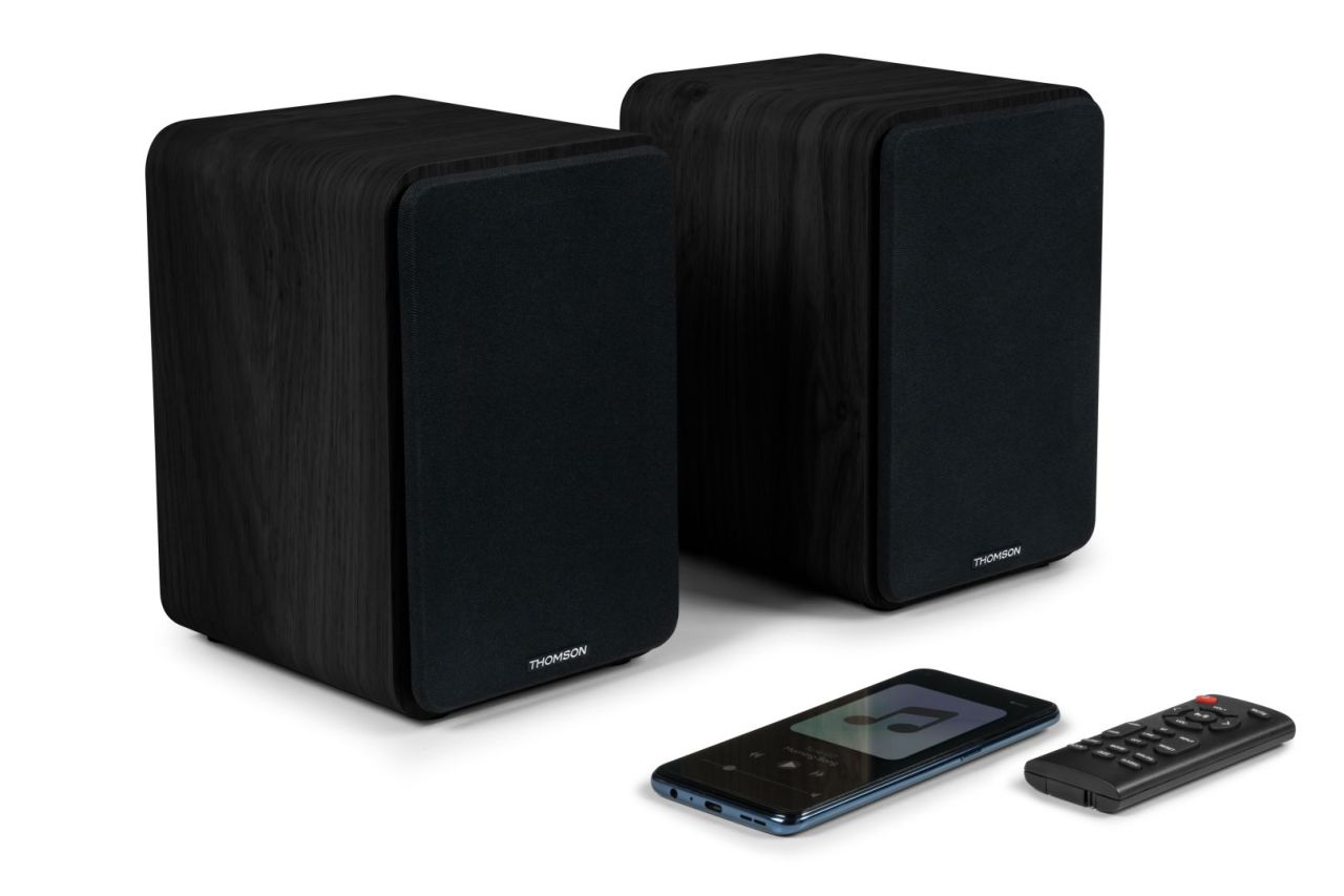 Thomson WS600DUO Bluetooth Bookshelf Speaker Black