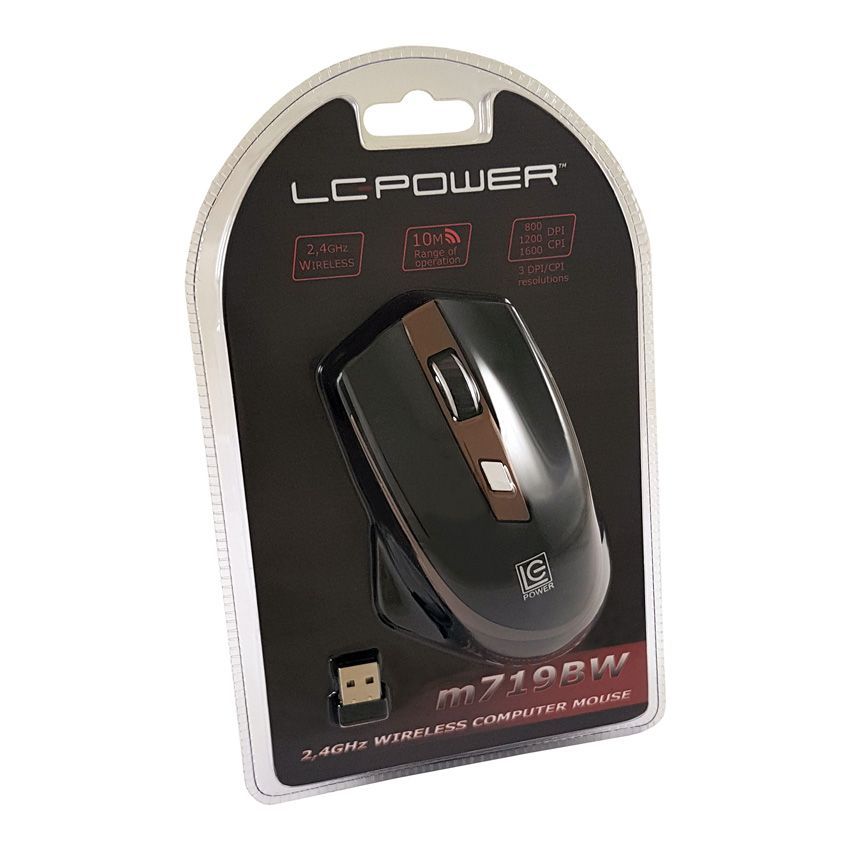 LC Power LC-M719BW wireless mouse Black/Bronze