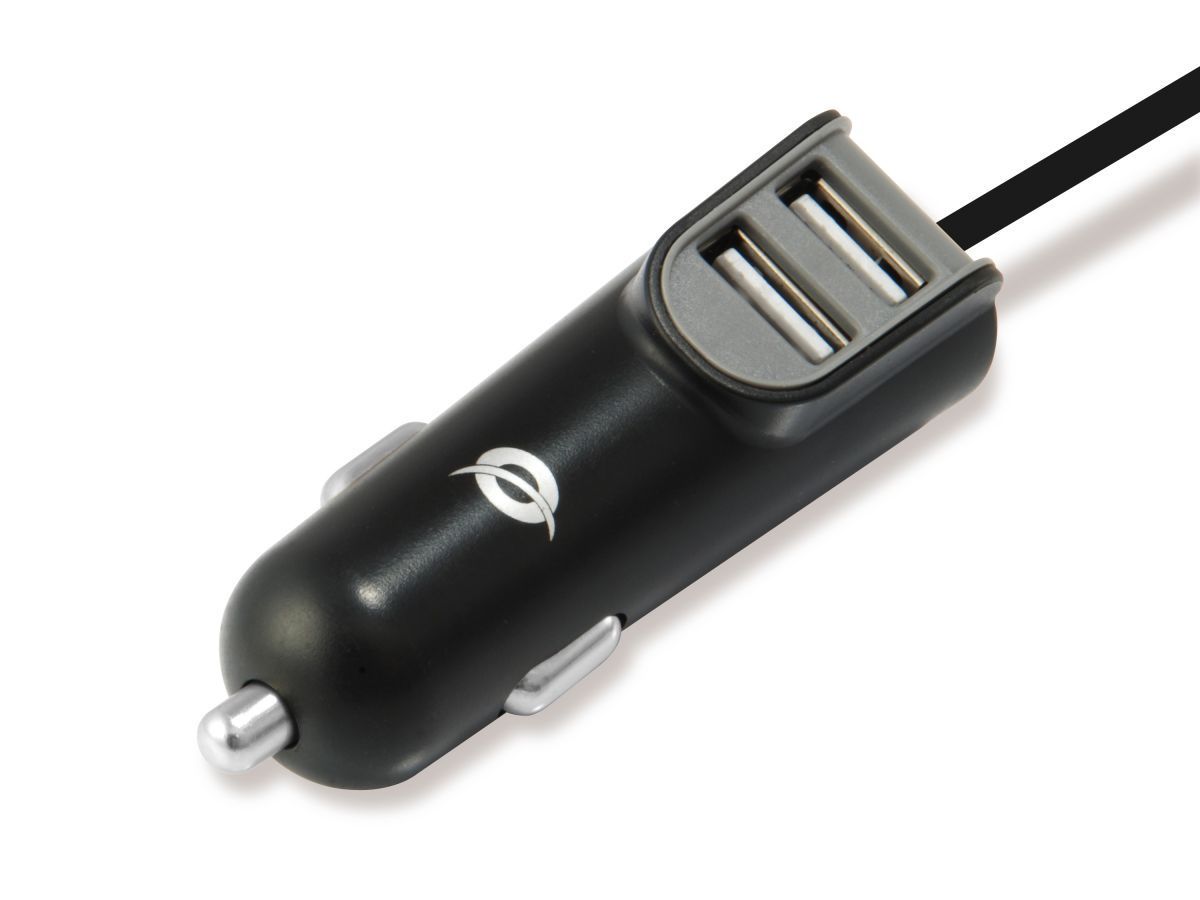 Conceptronic CARDEN05B 2-Port 15.5W USB Car Charger Black