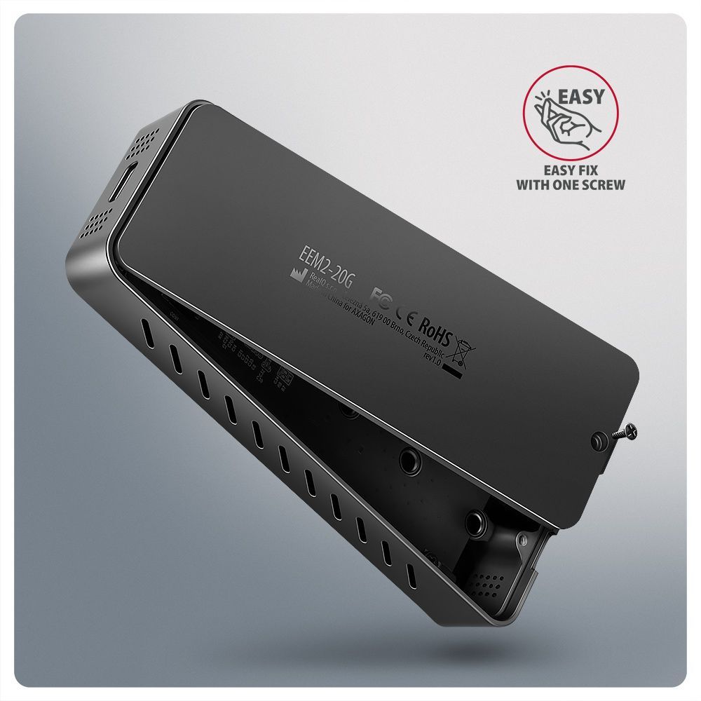 AXAGON EEM2-20G USB-C 20Gbps M.2 NVMe SSD Armored Box