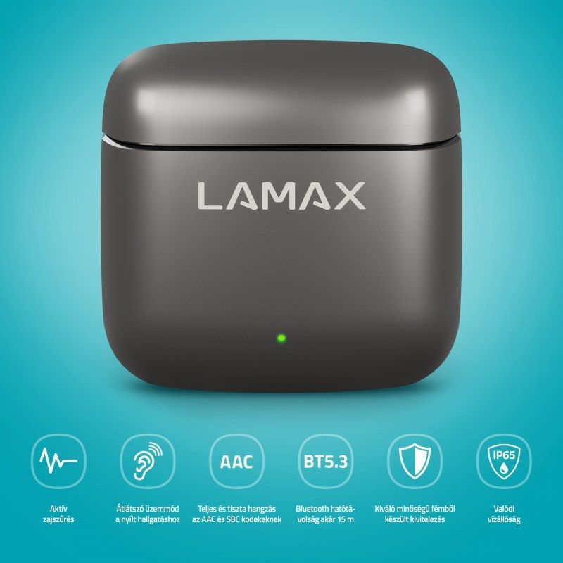 Lamax SteelDots3 ANC Bluetooth Headset Black