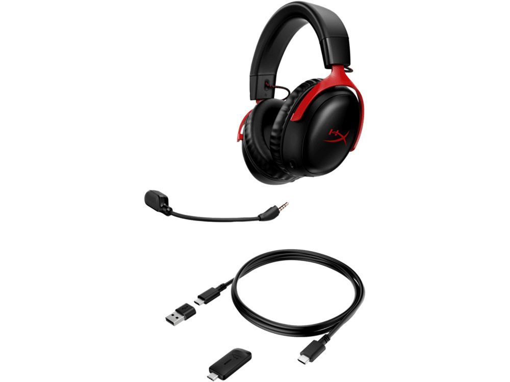 HP HyperX RENEW Cloud III Wireless Gaming Headset Black/Red