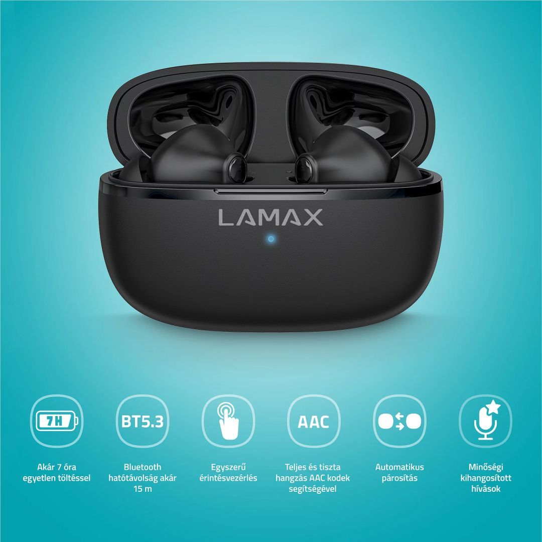 Lamax Clips1 Play Bluetooth Headset Black