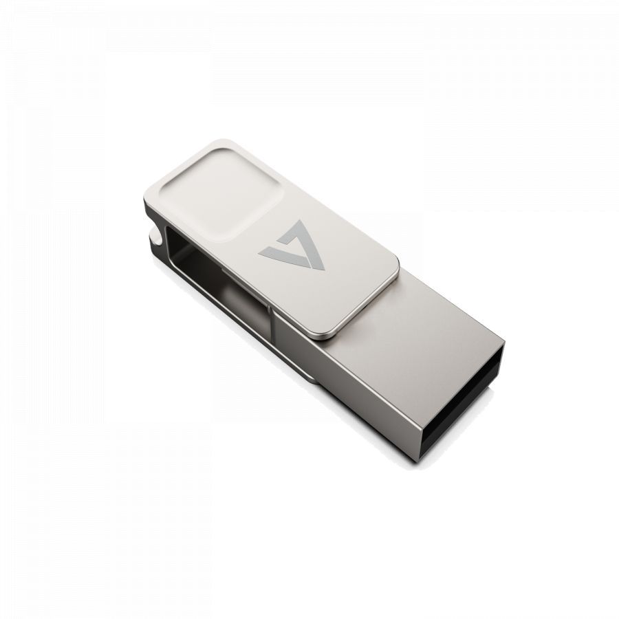 V7 64GB Flash Drive USB3.2 + Type-C Silver