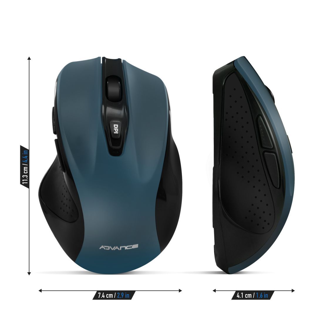 Advance Shape 6D Wireless Mouse Blue