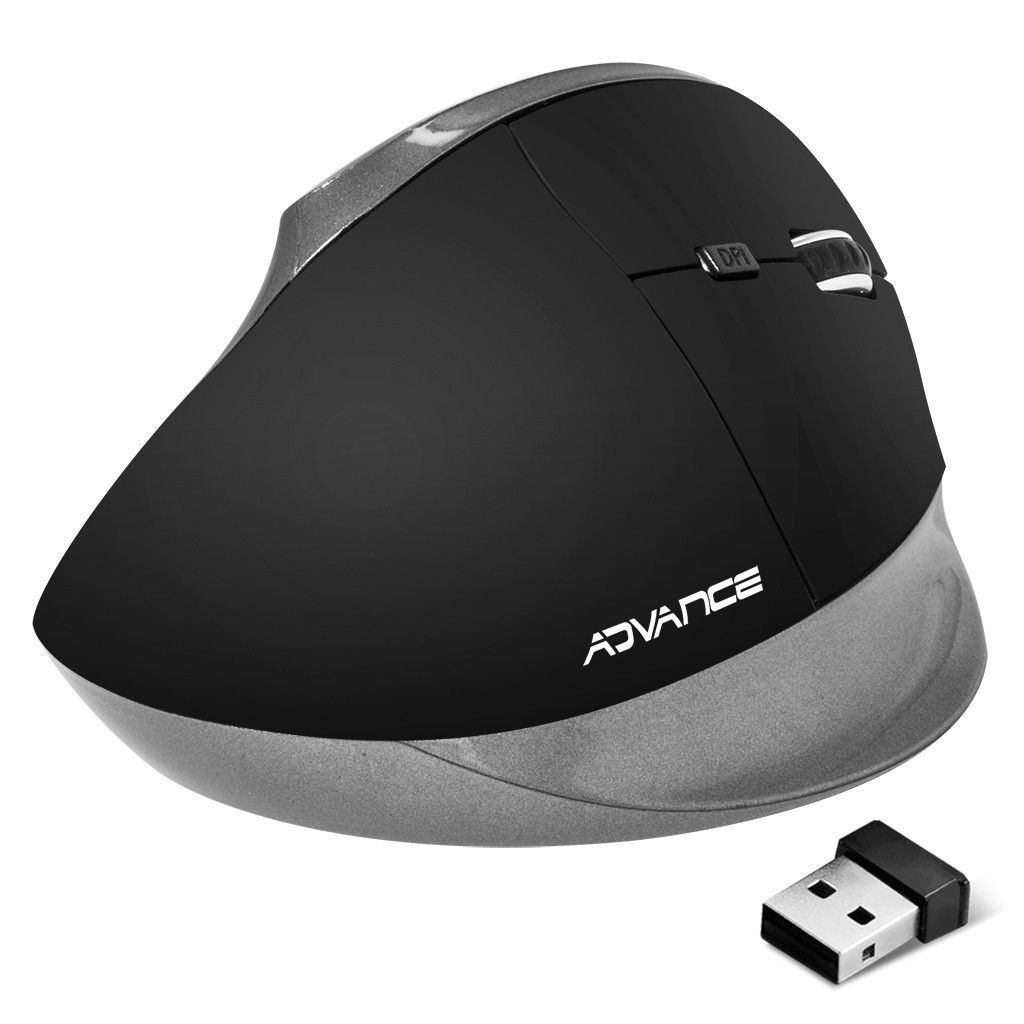 Advance Vertical Plus Wireless Mouse Black